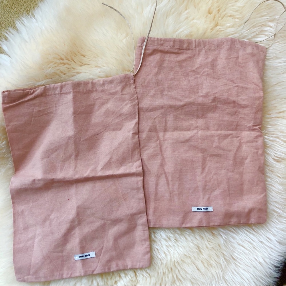 two MIU MIU Dust Bags